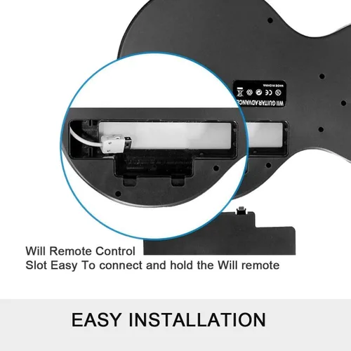 Vista 3 de Wireless Guitar for Wii Guitar Hero and Rock Band Games Color Black
