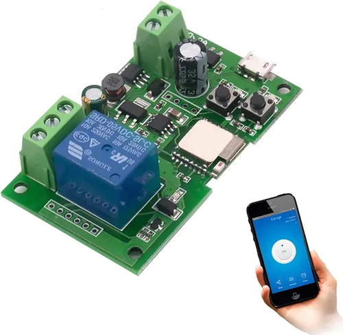 Vista 10 de Módulo de conmutación de relé WiFi inteligente de 1 canal USB 5V/AC85V-250V, compatible con control Bluetooth, control remoto de la aplicación