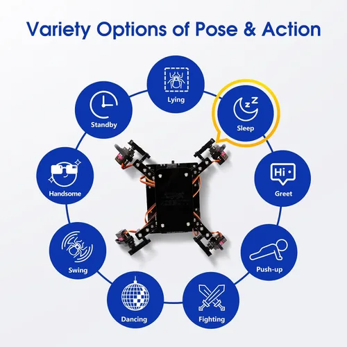 Vista 5 de Kit de Robot Araña Biónica Programable STEM, Kit Científico para Niños de 8 a 12 años, Juguete de Construcción de Robótica DIY para Adolescentes