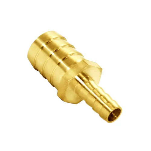 Vista 6 de Joywayus Reductor de púas de manguera de 1/2 "a 3/4" empalme reductor de ajuste de púas, unión hexagonal de latón para agua/combustible/aire