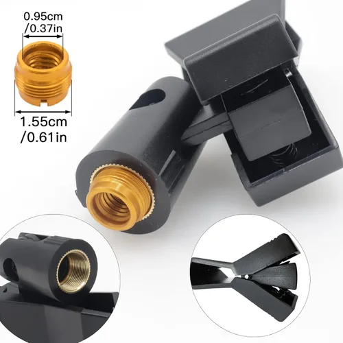Vista 4 de 4 clips de micrófono con adaptador de clip de micrófono de 5/8 pulgadas macho a 3/8 pulgadas, clip de micrófono universal para montaje de micrófono