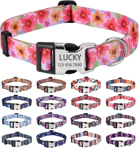 Vista 12 de Collar de perro personalizado con la bandera estadounidense, collar patriótico para perro del 4 de julio, collares temáticos para perros para el Día