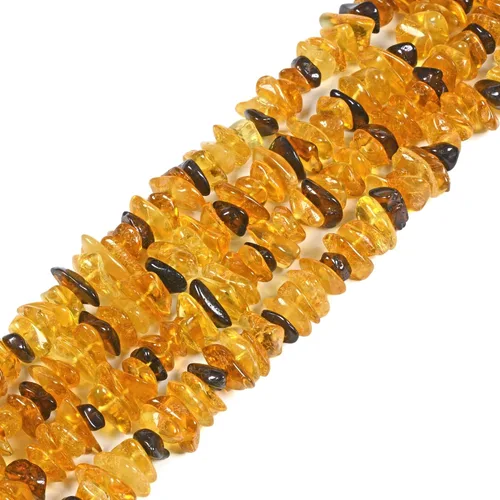 Vista 28 de Chips Amber Natural Gemstone Freedom Chips Cuentas sueltas de 0.433-0.472 in para hacer joyas, manualidades, 16 pulgadas