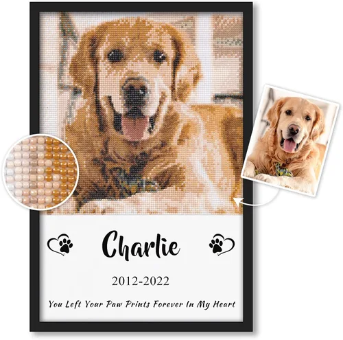 Vista 8 de Kits de pintura de diamantes personalizados para adultos, arte de diamantes con foto personalizada, imagen privada personalizada, decoración