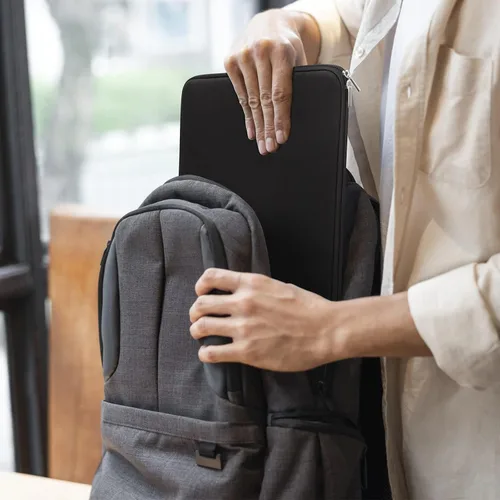 Vista 5 de Funda protectora para laptop de 14 pulgadas, funda suave para MacBook Air15 Negro