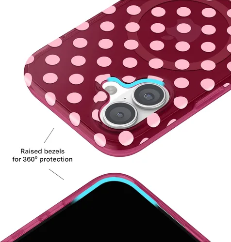 Vista 1115 de VELVET CAVIAR Funda para iPhone 15, compatible con MagSafe, probada contra caídas de 10 pies, fundas protectoras de diseño, leopardo color rosa