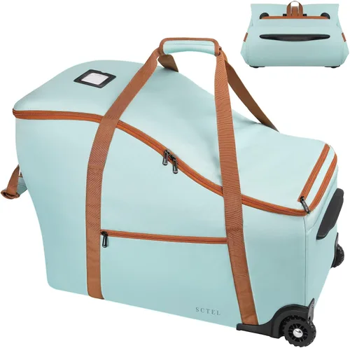Vista 8 de Bolsa de viaje para asiento de coche infantil SCTEL Compatible con Doona, asiento de coche y base, Chicco Keyfit 35 y base, bolsa de viaje Doona
