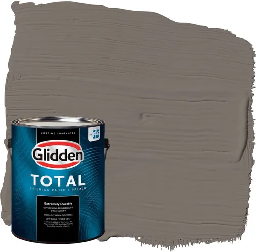 Vista 29 de Glidden Pintura Interior + Imprimación: Gris/Plata Antigua, Una Capa, Satinado, 1 Galón