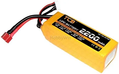 Vista 3 de 18.5V 5S 2200mAh 25C LiPo Batería T-Type Plug Max 40C Tasa de descarga para RC Modelo Avión FPV Drone Helicóptero