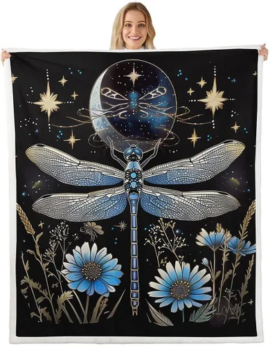 Vista 13 de Erosebridal Rooster Fleece Throw Blanket 40"x50" for Bedroom Living Rooms Sofa Couch,Chicken Farmhouse Sherpa Blanket,Wildflower Fuzzy Plush