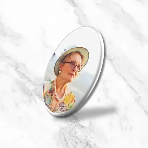 Vista 31 de Azulejo fotográfico de cerámica conmemorativo personalizado Italia – Cuadro ovalado de porcelana impermeable de 1 pulgada para lápidas y tumbas