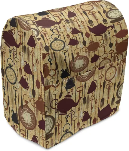 Vista 66 de Ambesonne Funda moderna para batidora, patrón de estrellas pequeñas como diamantes para la oficina en casa, arte contemporáneo, organizador