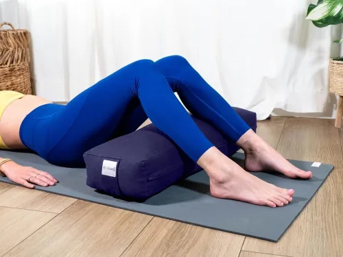 Vista 48 de Sol Living Almohada de yoga rectangular para meditación, accesorios de meditación de algodón, almohada de meditación restaurativa de yoga, almohada