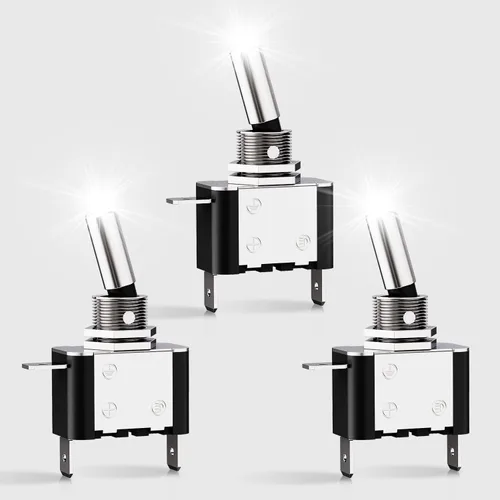Vista 14 de Nilight Interruptor de Palanca de Polaridad Inversa de 4 Pines 2PCS Interruptores Basculantes Momentáneos de 12V 30A Encendido Apagado Encendido