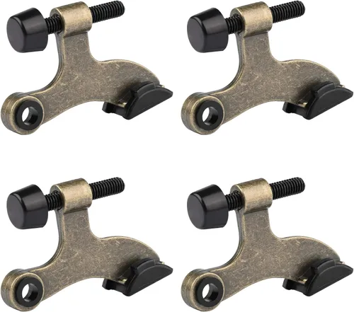 Vista 27 de HOMOTEK Paquete de 12 Topes de Puerta de Latón Antiguo de Pasador de Bisagra, Tope de Puerta Ajustable de Lujo Resistente de 2-1/2"x1-3/4