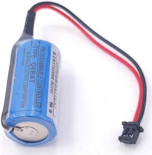 Vista 6 de 20PCS Q6BAT CR17335SE-R 3V 1800mAh Lithium Battery Replacement Battery for Q25PRHCPU Q170HBATC QNS FANUC System