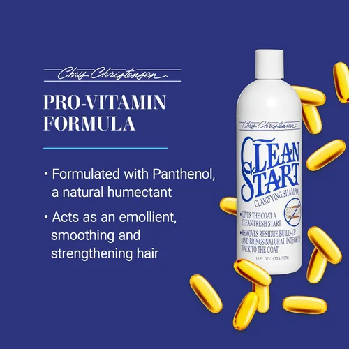 Vista 3 de Chris Christensen Clean Start Champú para Perros, Asequia como un Profesional, Fórmula Profunda de Limpieza con Pro-Vitaminas, Preserva los Aceites
