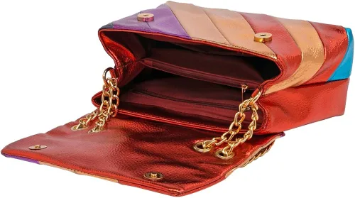 Vista 5 de Bolso clásico de diseñador con solapa para mujer, de piel vegana, bolsos de noche metálicos, bolsos cruzados, bolso grande de noche