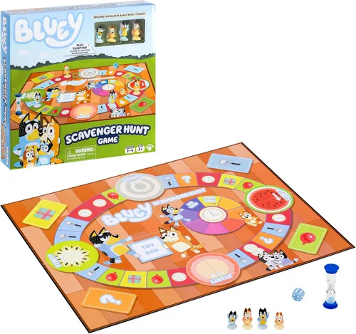 Vista 7 de Bluey Juego de mesa de búsqueda del tesoro, juego cooperativo con 4