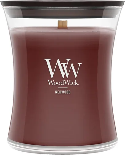 Vista 19 de WoodWick Santal Myrrh - Vela grande en frasco con forma de reloj de arena, cera de mezcla de soya prémium, mecha de madera Pluswick Innovation