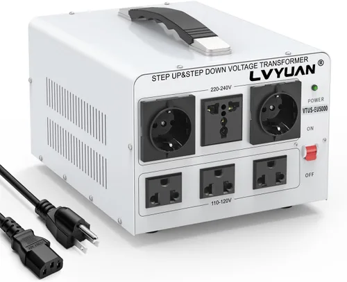 Vista 11 de LVYUAN Transformador de voltaje de 2500 W, convertidor de potencia elevador de 110 V a 220 V, reductor de 220 V a 110 V, 110/120 voltios - 220/240