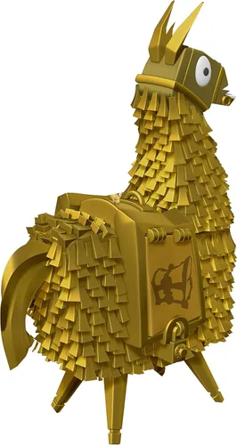 Vista 2 de Hallmark Keepsake Adorno de Navidad 2022, llama de botín dorado de Fortnite