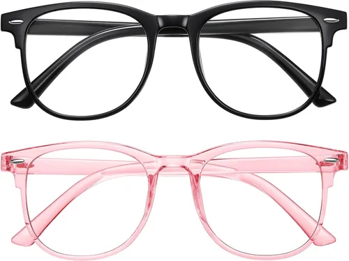 Vista 16 de Okany Lentes de bloqueo de luz azul para mujeres, hombres y mujeres, con filtro de pantalla de computadora negra, gafas de juego para mujeres