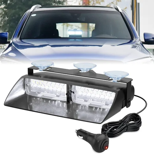 Vista 23 de Nilight 16LED Amber Dash Strobe Light Cigarette Lighter Plug Ámbar