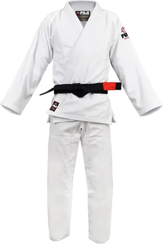 Vista 6 de FUJI Uniforme de Jiu Jitsu Brasileño de Estilo Versátil Todo Terreno Negro (letras negras)