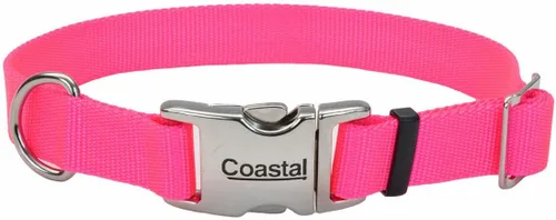 Vista 27 de Coastal Collar de perro ajustable para mascotas con hebilla de metal, cómodo collar de perro resistente a la decoloración con cierre a presión Negro