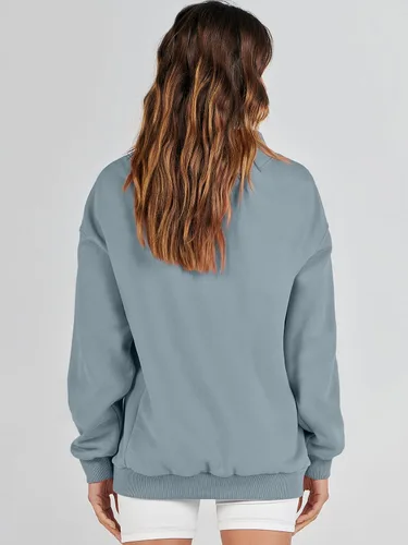 Vista 5 de ANRABESS - Sudaderas de gran tamaño para mujer, cuello alto, manga larga, sudaderas con capucha, tops 2024 de moda de otoño