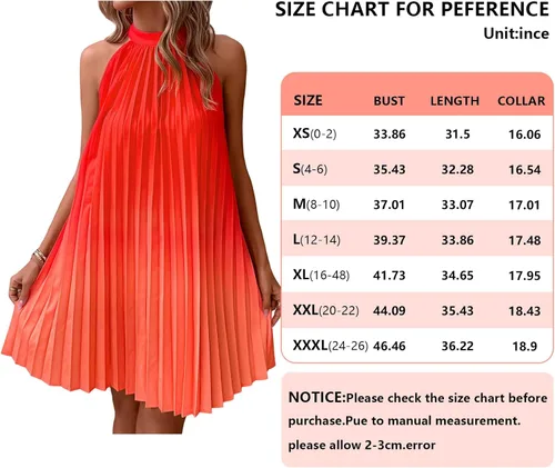 Vista 4 de Vestido de verano sin mangas con cuello halter y cinturón para mujer