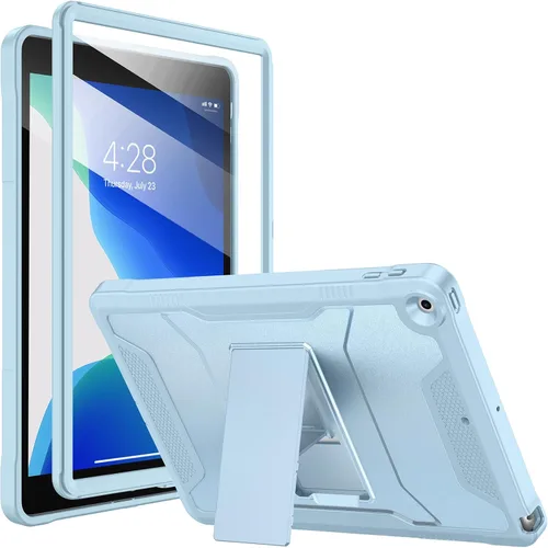 Vista 11 de Soke Funda para iPad de 9ª/8ª/7ª generación de 10.2 pulgadas (versión 2021/2020/2019), con protector de pantalla integrado y soporte, funda