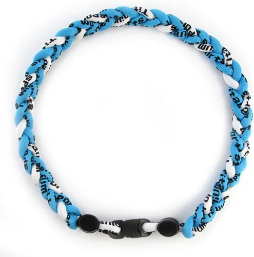 Vista 9 de MapofBeauty Dos colores moda tres trenzado cuerda Tornado collar