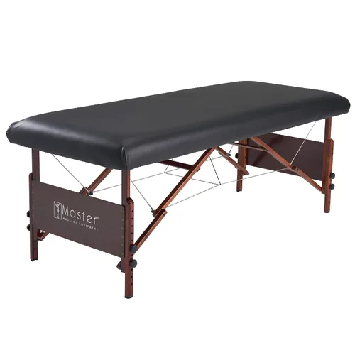 Vista 2 de Master Massage Funda de protección de mesa de masaje de cuero de vinilo de poliuretano rectangular universal para mesa de masaje, protector de Negro