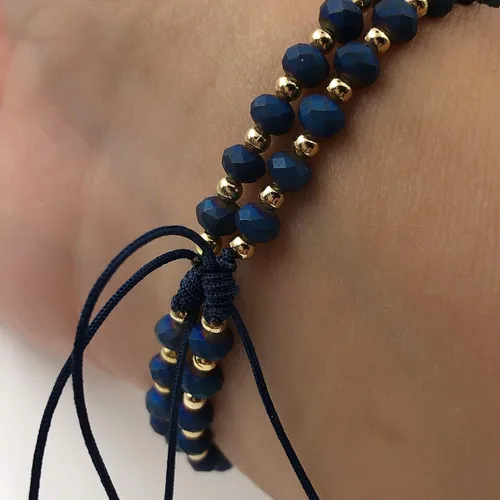 Vista 5 de Elegante joyería para mujer con medalla de San Benito ajustable hecha a mano pulsera conjunto de dos