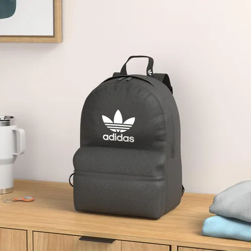 Vista 2 de adidas Originals Trefoil 2.0 - Mochila pequeña de viaje, color negro y blanco, talla única