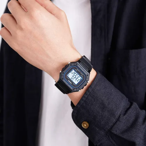 Vista 8 de Hombres deporte al aire libre reloj digital 5bar impermeable alarma luz trasera LED moda cronógrafo relojes
