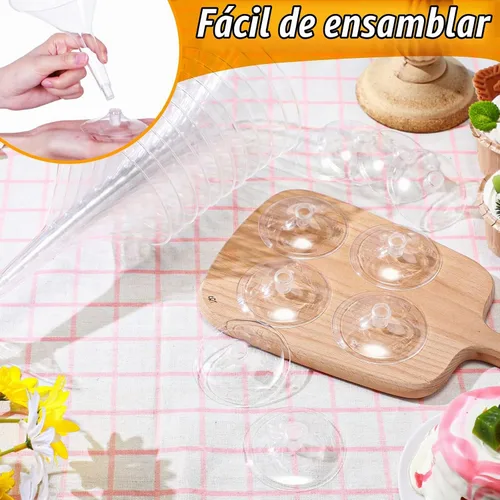 Vista 4 de Zopeal 32 vasos de Martini de plástico de 8 onzas desechables apilables