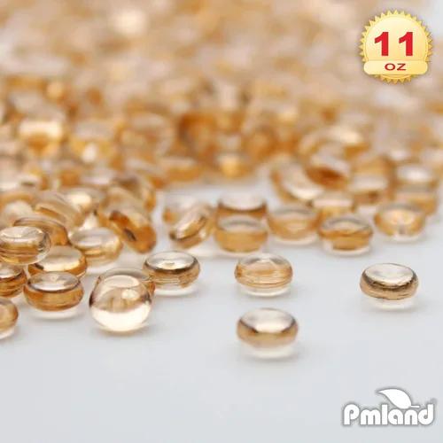 Vista 2 de PMLAND 3500 cuentas acrílicas de oro rosa, rellenos de jarrones de mini
