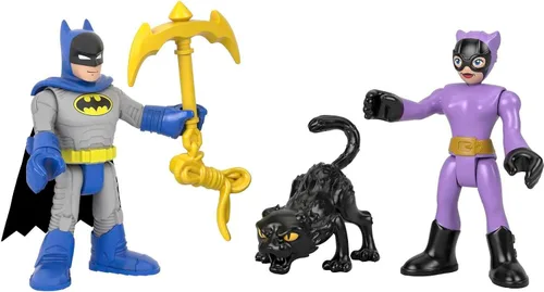 Vista 3 de Fisher-Price Imaginext DC Super Friends Batman & Catwoman - Juego de figuras para niños preescolares de 3 a 8 años