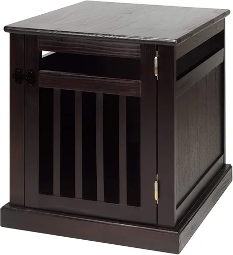 Vista 24 de Casual Home Mueble de madera para perros de interior, jaula para perros, mesa auxiliar, mesa de noche, cuna para perros con cierre de seguridad