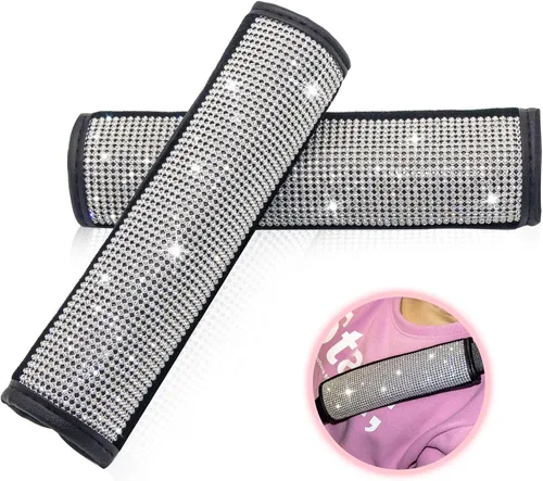 Vista 5 de Almohadillas de hombro para cinturón de seguridad, funda para cinturón de seguridad, fundas de cinturón de seguridad de automóvil de cristal