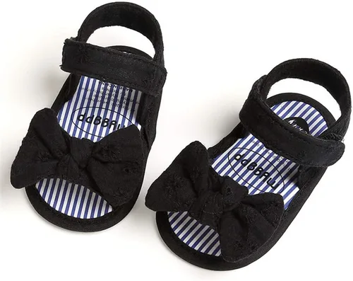 Vista 3 de Timatego Sandalias de verano para bebés y niñas con suela suave de flores, zapatos de vestir para cuna, recién nacidos, para recién nacidos