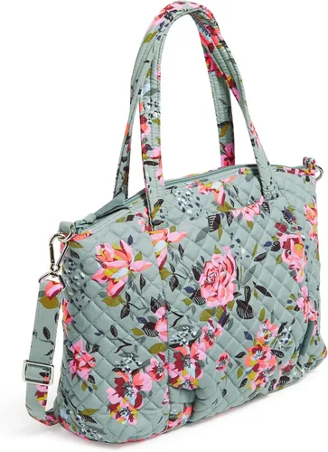 Vista 2 de Vera Bradley Bolso de hombro plisado de algodón para mujer con múltiples correas