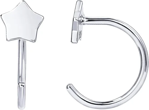 Vista 11 de PAVOI - Aretes de media aro de plata esterlina 925 Pendiente hipoalergénico minimalista pequeño para cartílago
