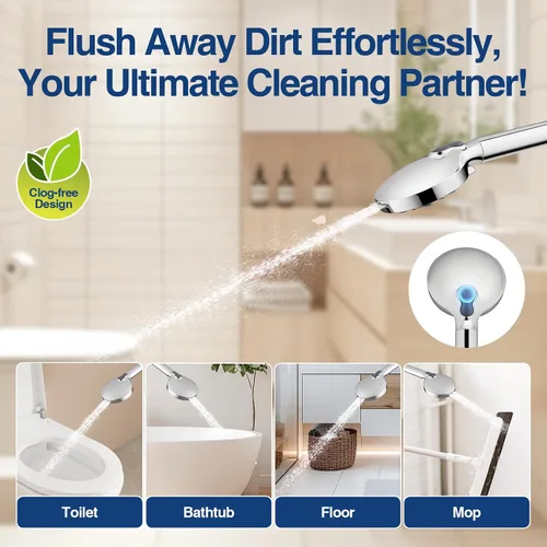 Vista 8 de Cabezal de ducha filtrado con 8 modos de pulverización, filtro de ducha de mano de alta presión para cabezal de ducha de filtro de agua dura