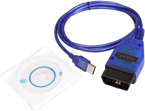 Vista 2 de OBD2 KKL 409.1 VAG-COM Cable USB Herramienta de escaneo automático Adecuado para Skoda, VW y Seat