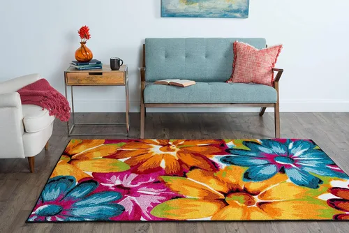 Vista 13 de Tayse Kadin - Alfombra con diseño de círculos, Polipropileno