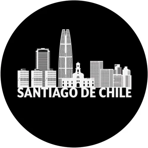 Vista 3 de Santiago de Chile City Skyline Silhouette Outline Sketch PopSockets Swappable PopGrip
